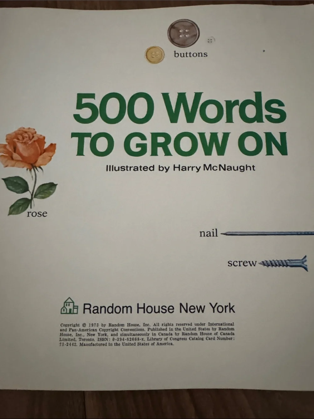 Vintage 1973 500 Words to Grow On